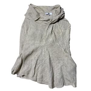 Vintage Irene Van Ryb Linen Cowl Neck Top EU 44 | 90s French Minimalist